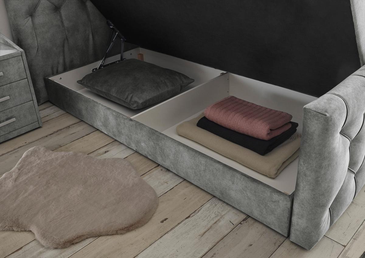 Boxspringbett mit Topper 180x200 cm Cashfield - Grau, MODERN, Holzwerkstoff/Textil (180/200cm) - MID.YOU