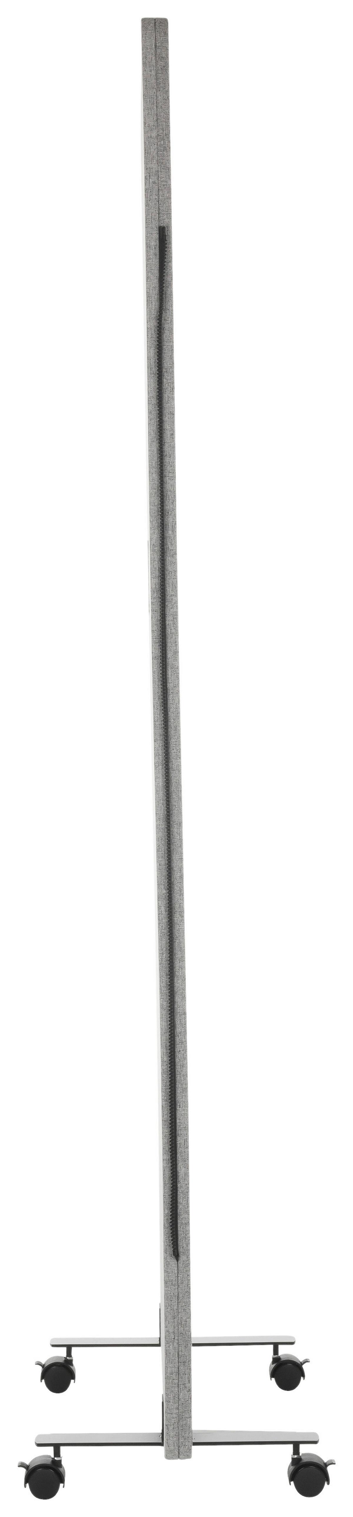 Trennwand Flexmiut Wb - Klar/Hellgrau, Basics, Kunststoff/Textil (60/177/3cm) - MID.YOU