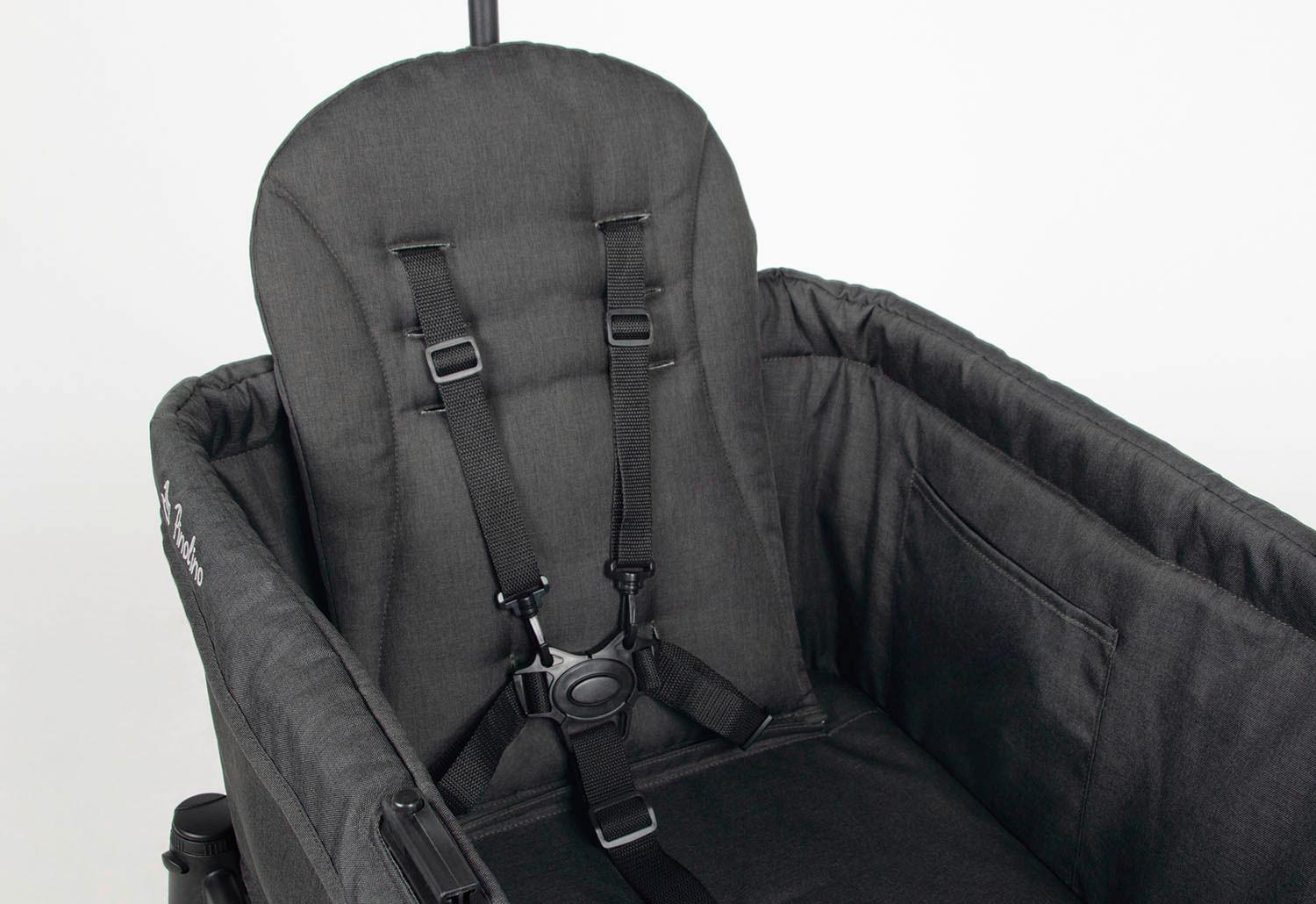 Sitz für Bollerwagen Cruiser - Anthrazit, Basics, Textil (32/48/3cm) - Pinolino