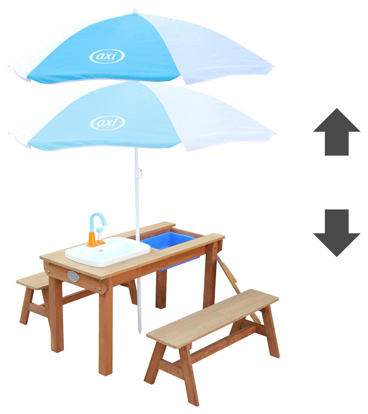 Sand- Und Wassertisch A031.031.00 - Braun, KONVENTIONELL, Holz/Kunststoff (92,5/50,5/94cm) - Ambia Garden