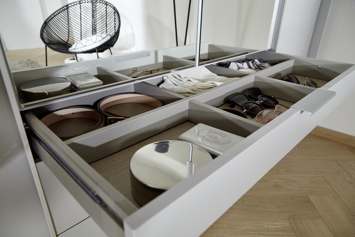 Drehtürenschrank mit Schubladen 271 cm Alabama Extra Hellgrau - Hellgrau/Eiche Artisan, MODERN, Holzwerkstoff (271/229/54cm)