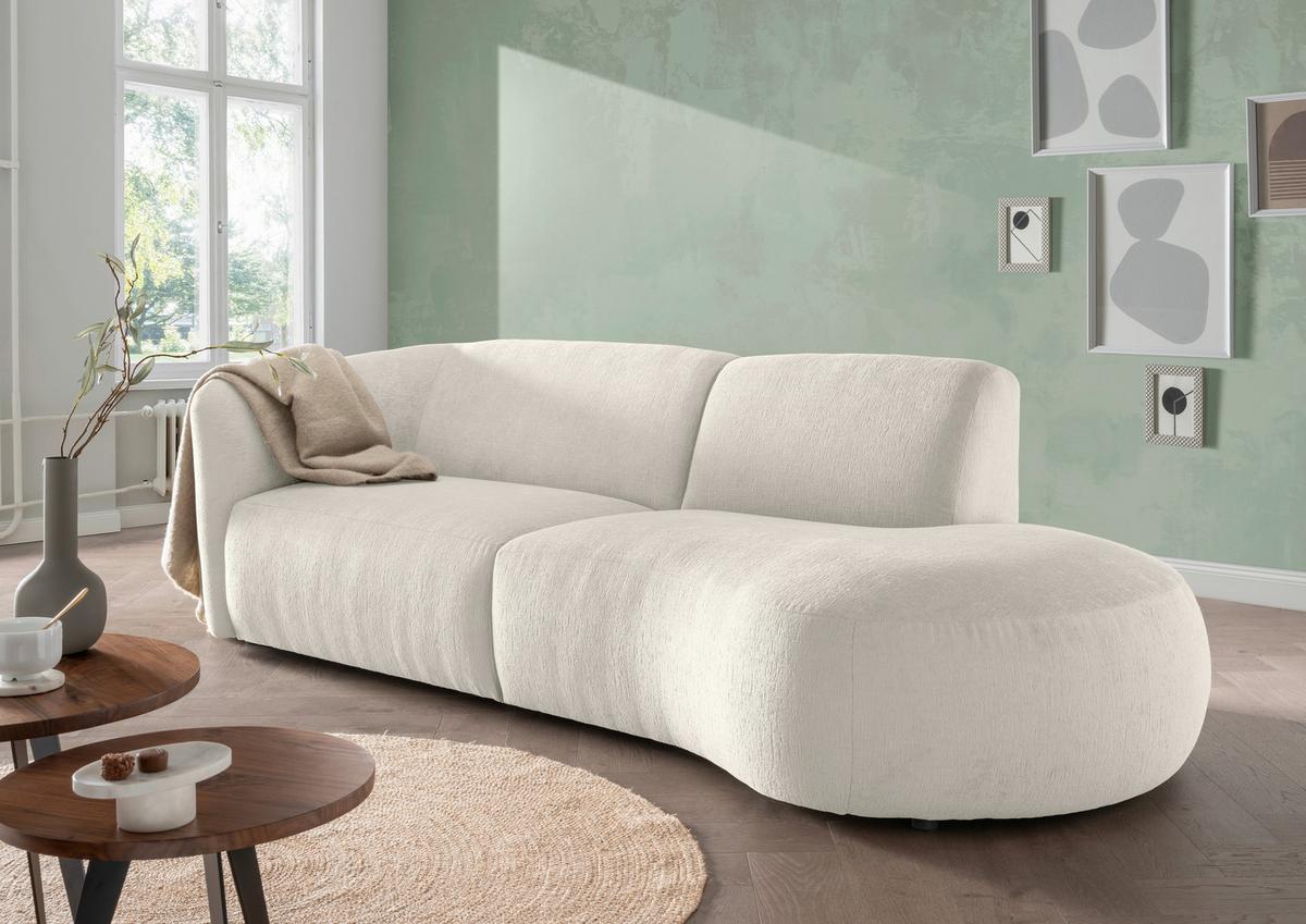 Ecksofa Jesi, Weiß S: 238x107 Cm - Schwarz/Weiß, MODERN, Textil (238/107cm) - Livetastic