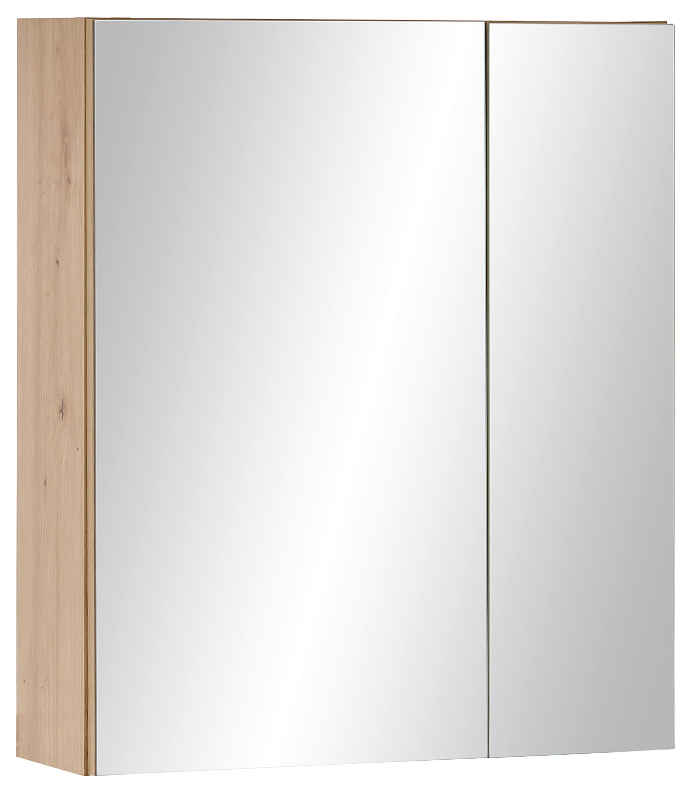 Spiegelschrank Austin 2-Türig Eiche Artisan Dekor - Eiche Artisan, MODERN, Glas/Holzwerkstoff (60/70/20cm) - MID.YOU