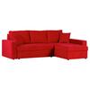 Ecksofa Barkley - Rot/Schwarz, KONVENTIONELL, Textil (176/243cm) - MID.YOU