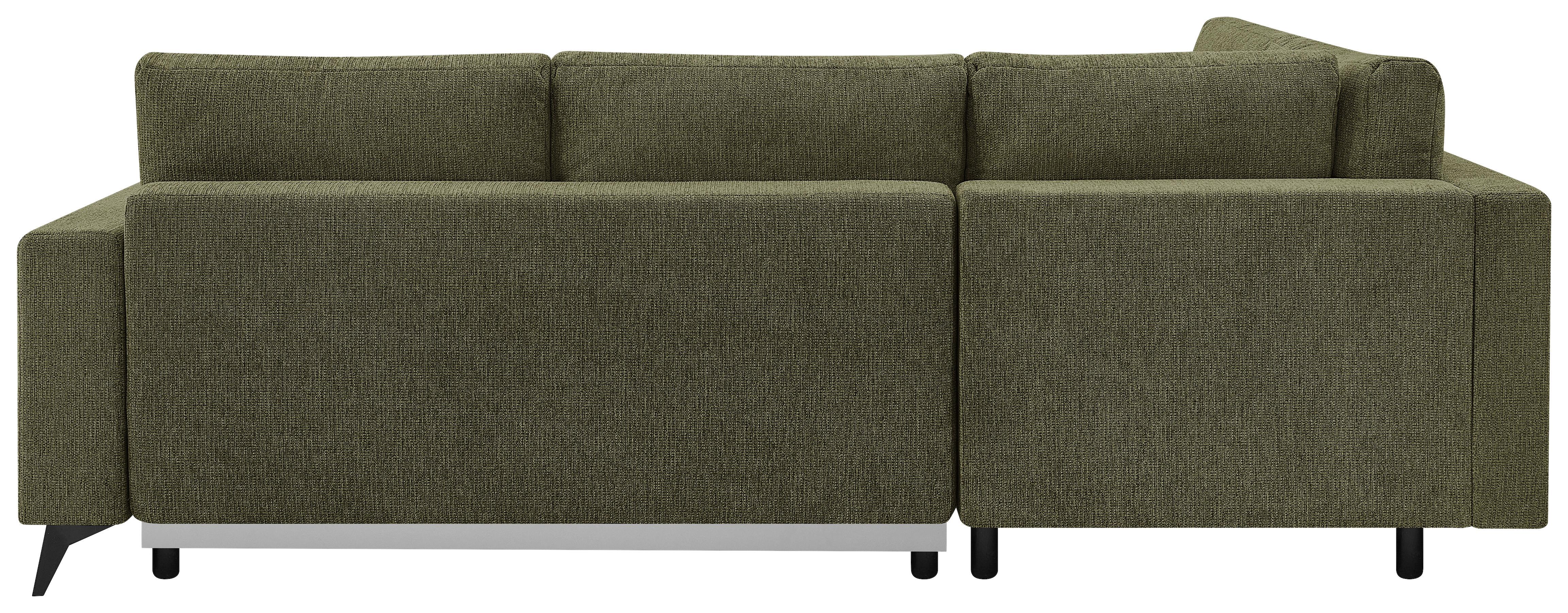 Ecksofa Texas Recr-links Grün S: 203x259 Cm - Schwarz/Grün, KONVENTIONELL, Holz (203/92/259cm)