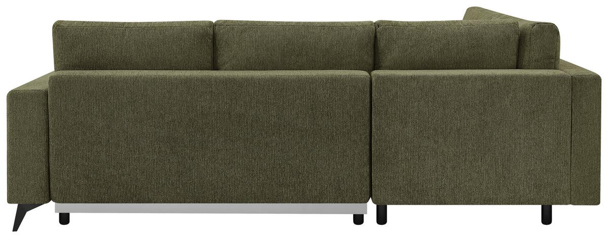 Ecksofa Texas Recr-links Grün S: 203x259 Cm - Schwarz/Grün, KONVENTIONELL, Holz (203/92/259cm)