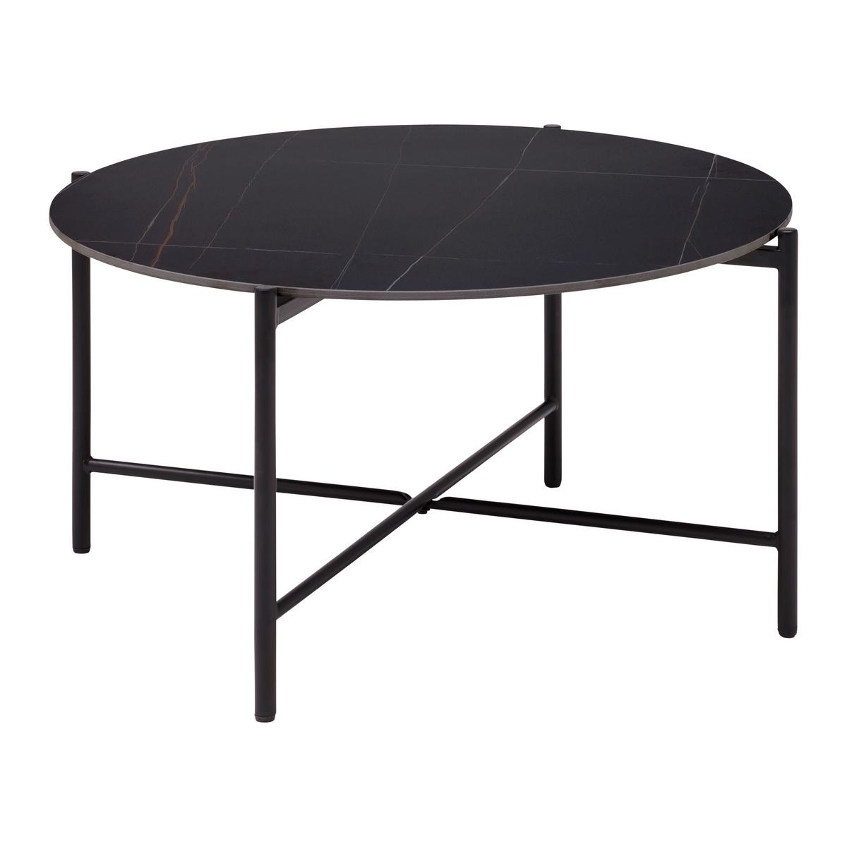 KONFERENČNÍ STOLEK MONZA - černá, Moderní, kov/keramika (80/80/43cm) - Mömax