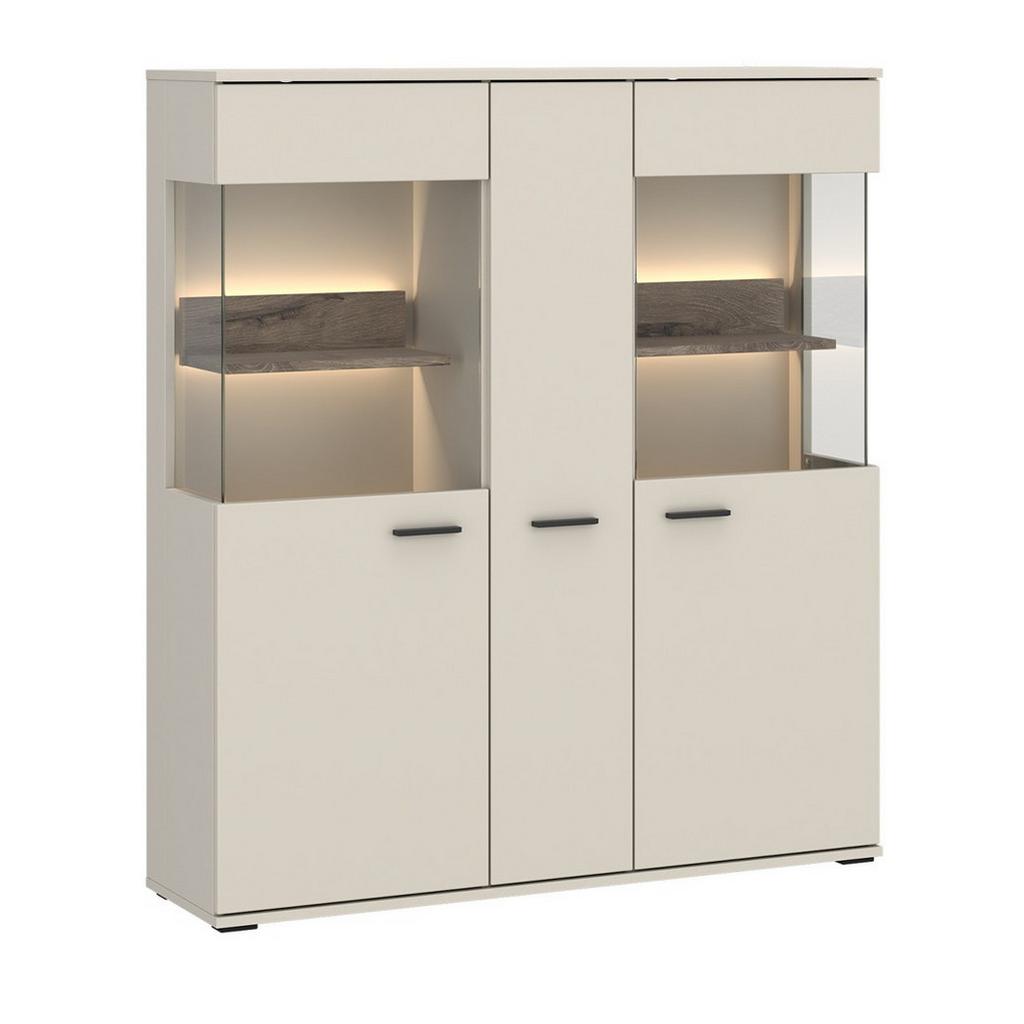 Highboard Atico Eichefarben/Beige B: 115cm