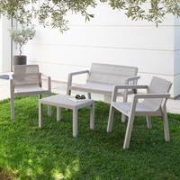 SÚPRAVA ZÁHRADNÉHO NÁBYTKU ALBA - piesková, Basics, plast (124/47/74cm) - Mömax