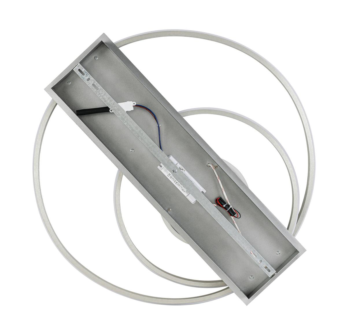 LED-Deckenleuchte Camilla - Silberfarben/Alufarben, Basics, Kunststoff/Metall (65/60/7,5cm) - Luca Bessoni