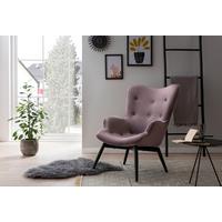 Sessel Rosa B: 80 Cm - Schwarz/Rosa, MODERN, Textil (80/92/99cm) - Livetastic