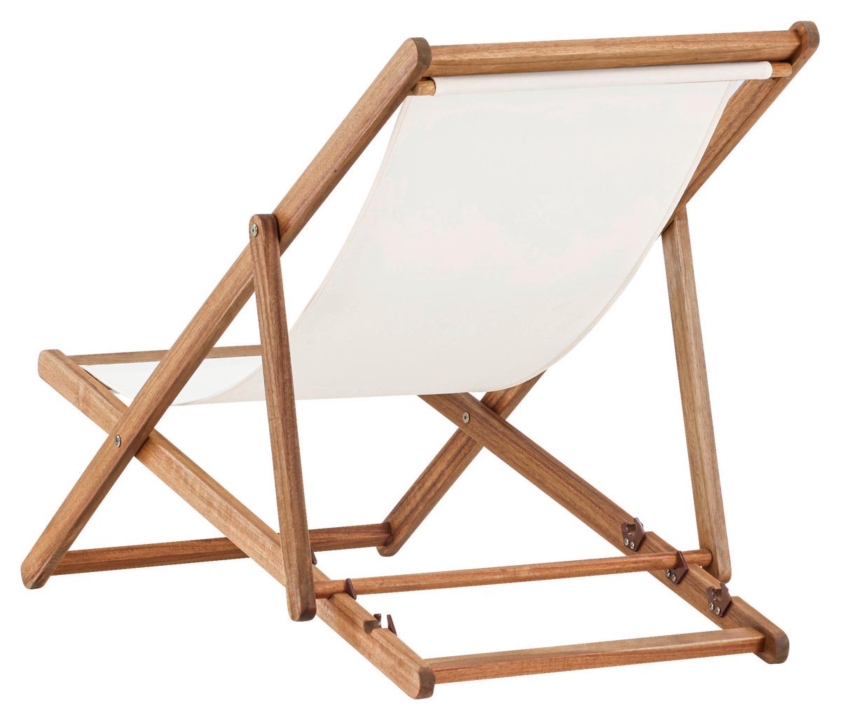 Strandsessel Peachy - Beige/Naturfarben, KONVENTIONELL, Holz/Textil (57/80/105cm) - Gardenson