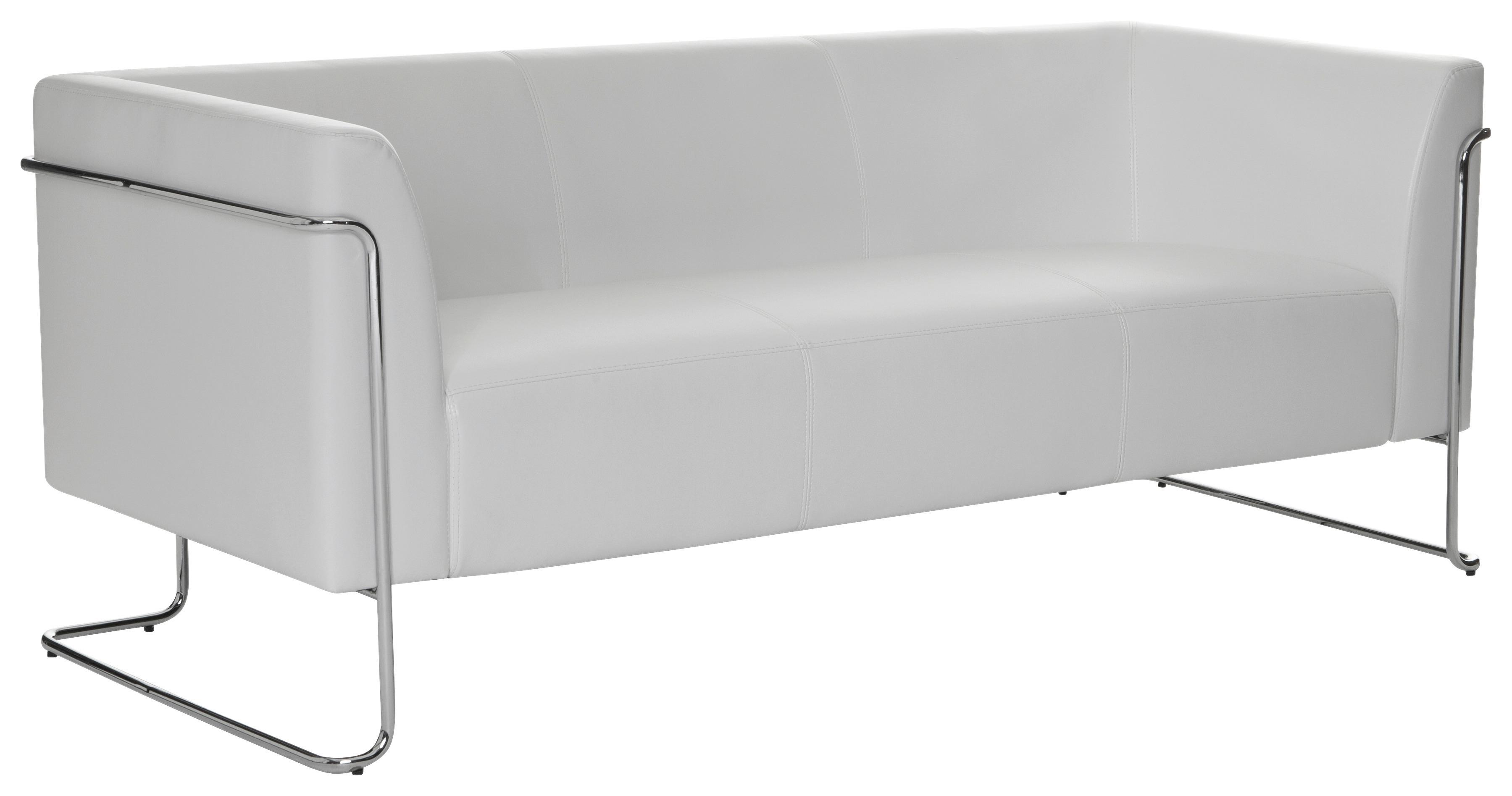 3-sitzer-sofa Curacao Weiß - Silberfarben/Weiß, MODERN, Textil (179/71/74cm) - MID.YOU