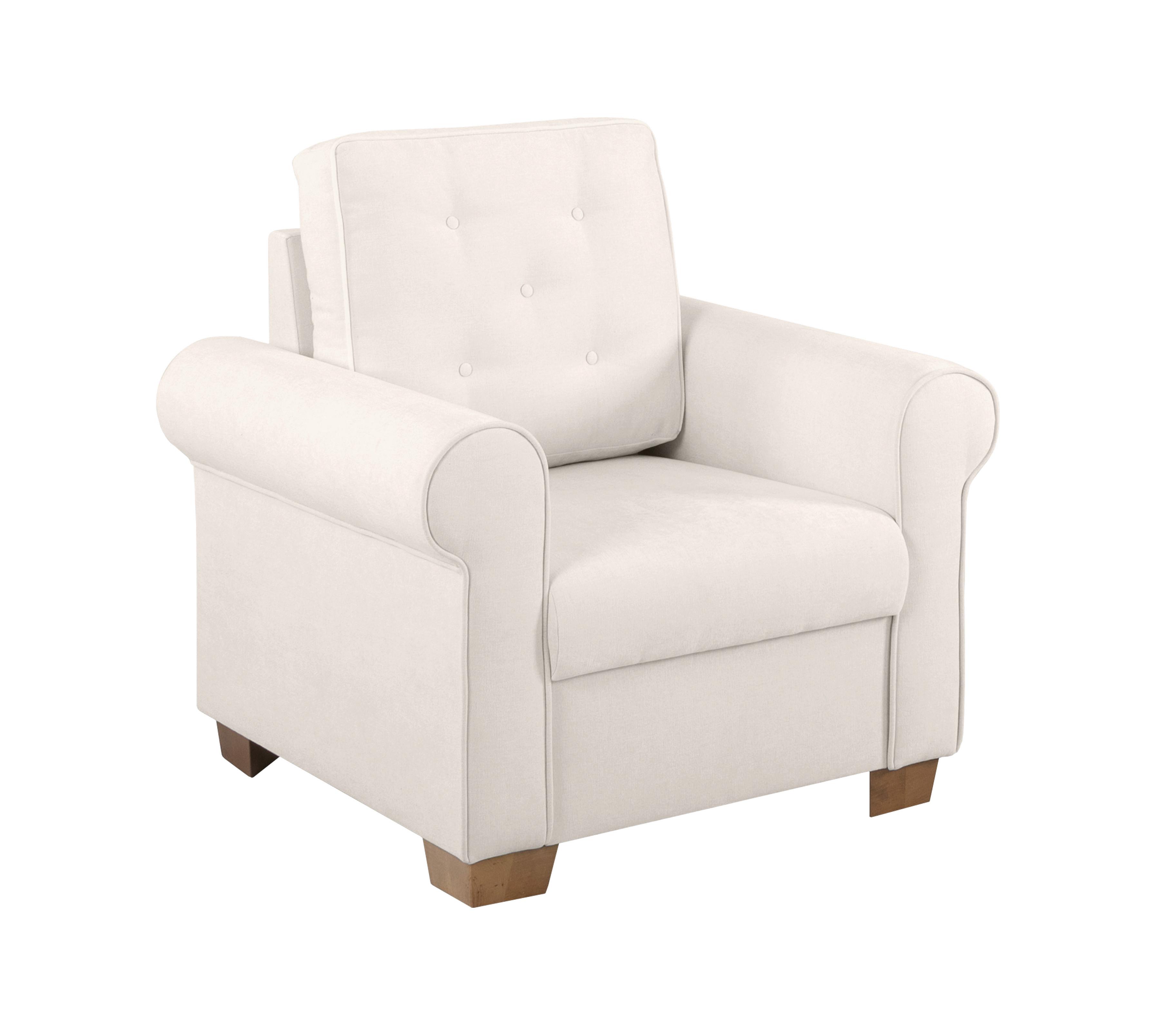 Sessel Arles, Creme 02 B: 93 Cm - Buchefarben/Creme, Design, Textil (93/89/82cm) - MID.YOU