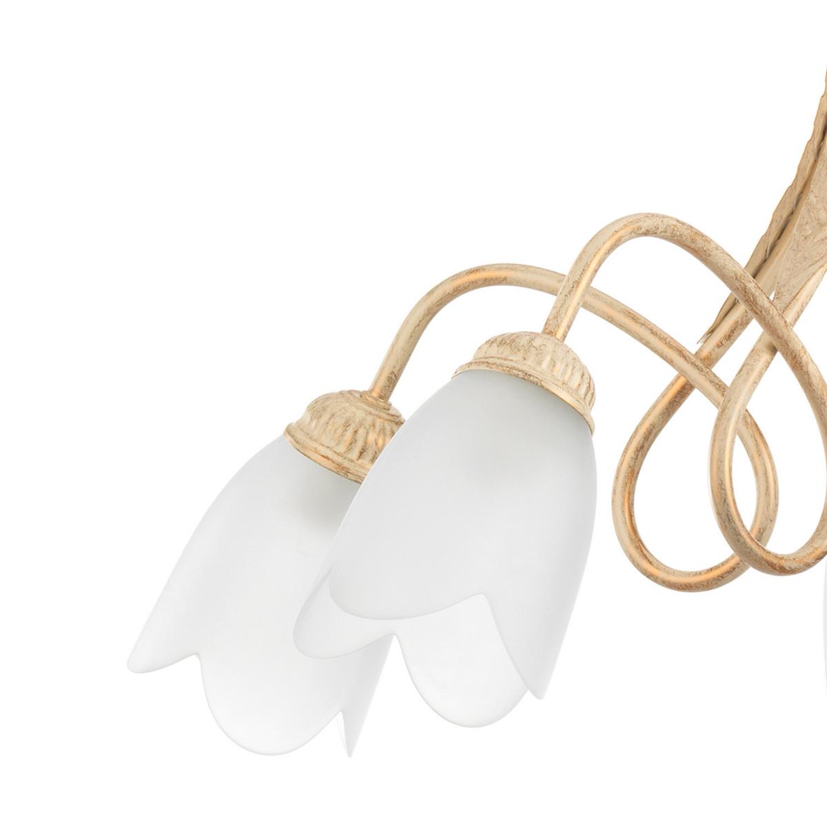 Kronleuchter 4250/5a - Weiß, KONVENTIONELL, Glas/Metall (75/82cm)