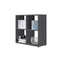 Aktenregal Nizza Anthrazit B: 72cm - Anthrazit/Silberfarben, MODERN, Holzwerkstoff (72/74/33cm) - MID.YOU