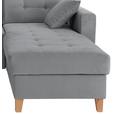 Ecksofa Bergen - Anthrazit/Naturfarben, Design, Textil (231/160cm) - Luca Bessoni