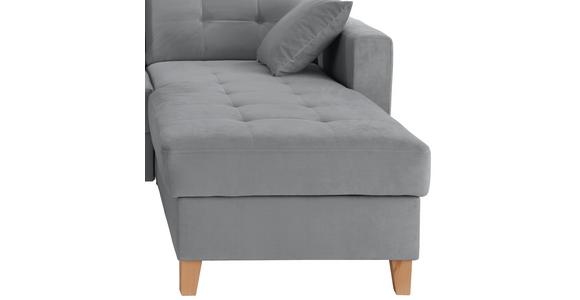 Ecksofa Bergen - Anthrazit/Naturfarben, Design, Textil (231/160cm) - Luca Bessoni