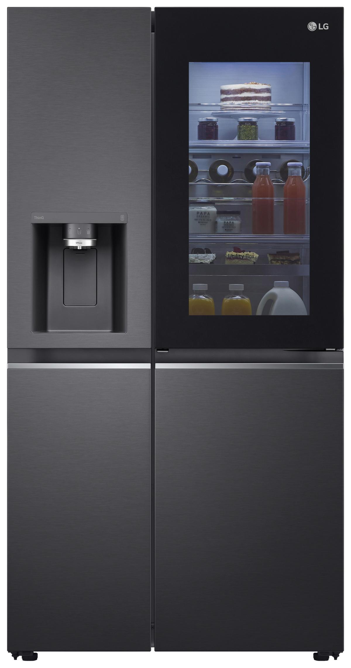 Side-by-side Gsxv90mcde Schwarz - Schwarz, Basics, Glas/Kunststoff (91,3/179/73,5cm) - LG