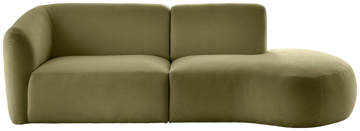 Ecksofa Jesi, Grün S: 238x107 Cm - Schwarz/Grün, MODERN, Textil (238/107cm) - Livetastic