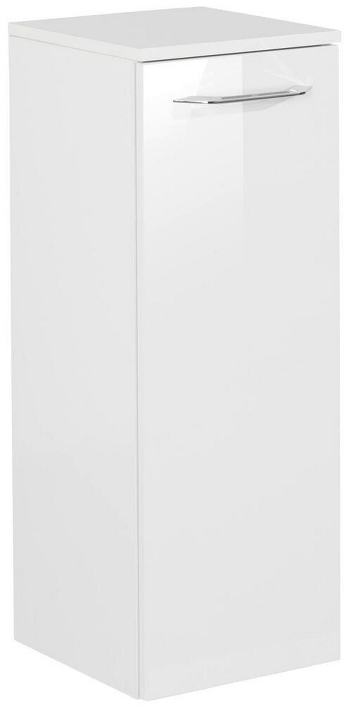 Midischrank mit Türdämpfer B.clever B: 30,5 cm Weiß - MODERN, Glas/Holzwerkstoff (30,5/81/32cm) - MID.YOU