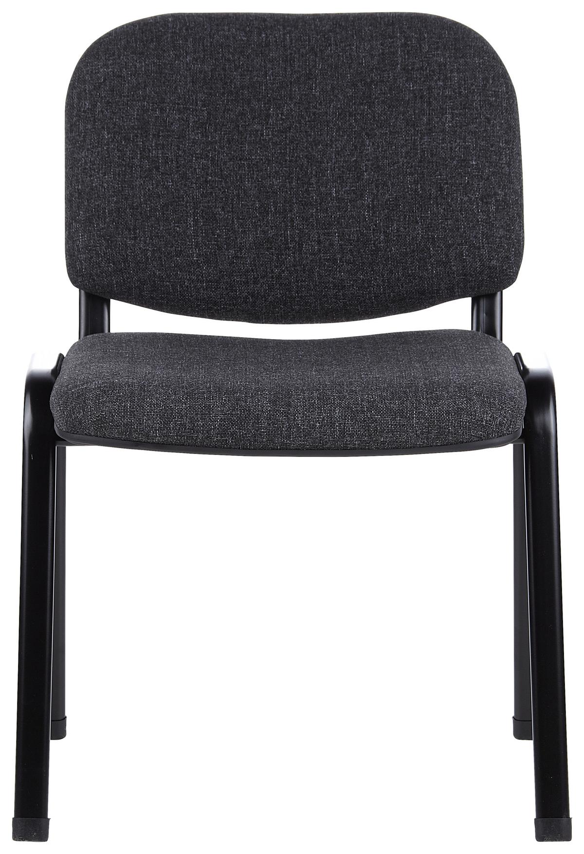 Besucherstuhl Xt 600 - Anthrazit/Schwarz, Basics, Textil/Metall (58/84/48cm) - MID.YOU