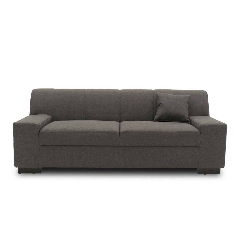 2-Sitzer-Sofa Norma Schwarz/Braun Webstoff