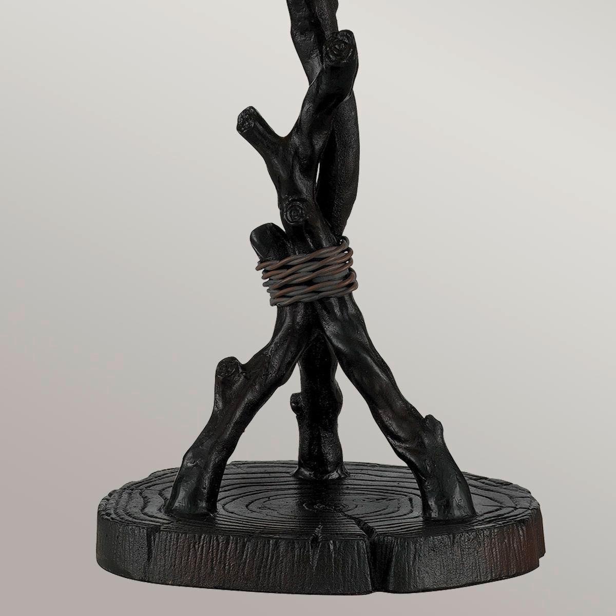 Asztali Lámpa Qz-Whispering-Tl-Vb - sötétbarna/többszínű, Konventionell, üveg/fém (62,9/43,2cm) - Elstead Lighting