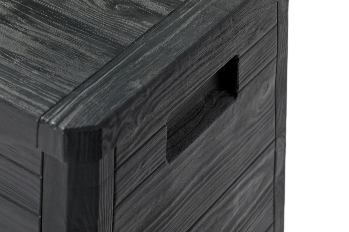 BOX NA VANKÚŠE WOODY - antracitová, Basics, plast (117/56/45cm) - Mömax