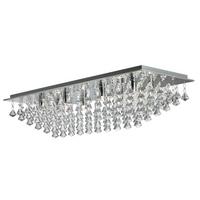 Deckenleuchte Hanna 8lt 7828-8cc - Chromfarben, Design, Glas/Metall (33/33/20cm)