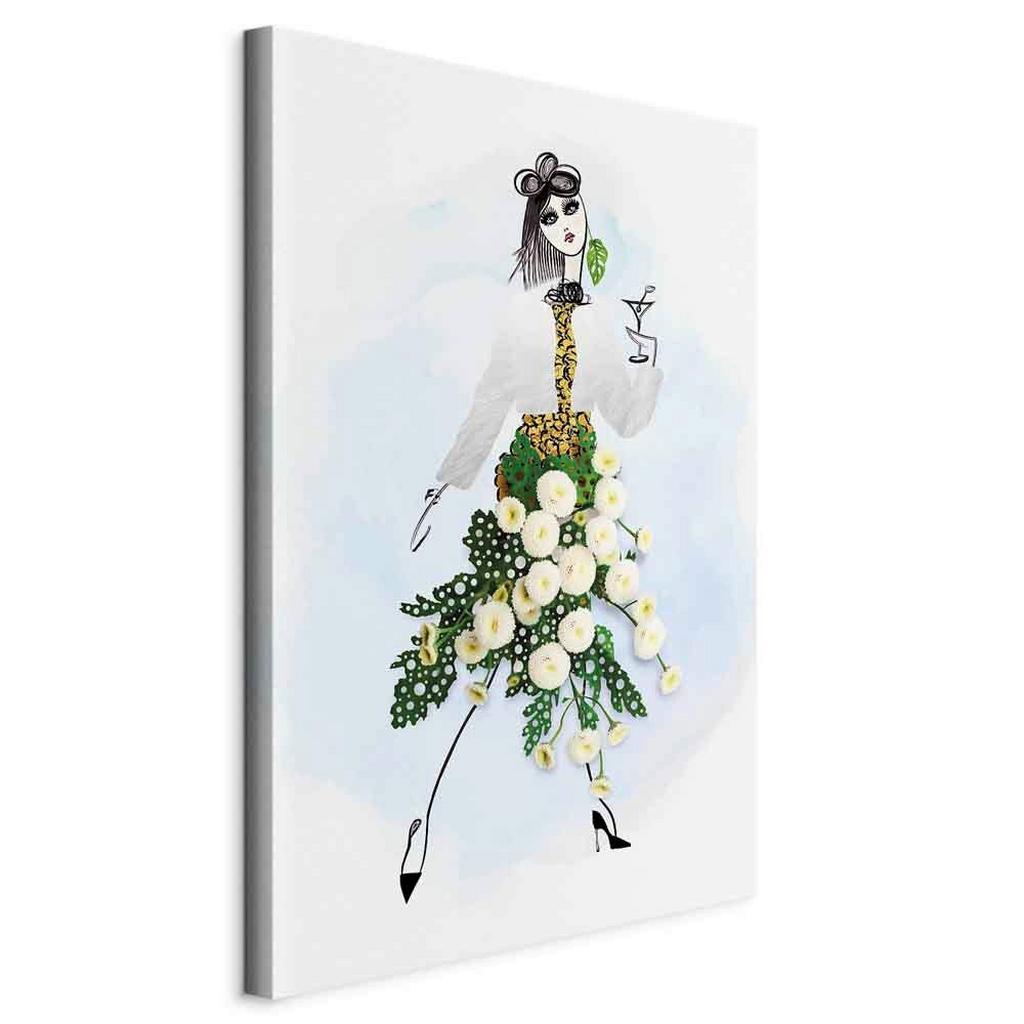 Leinwandbild Herbal Hellgrau Hellblau B: 60 cm