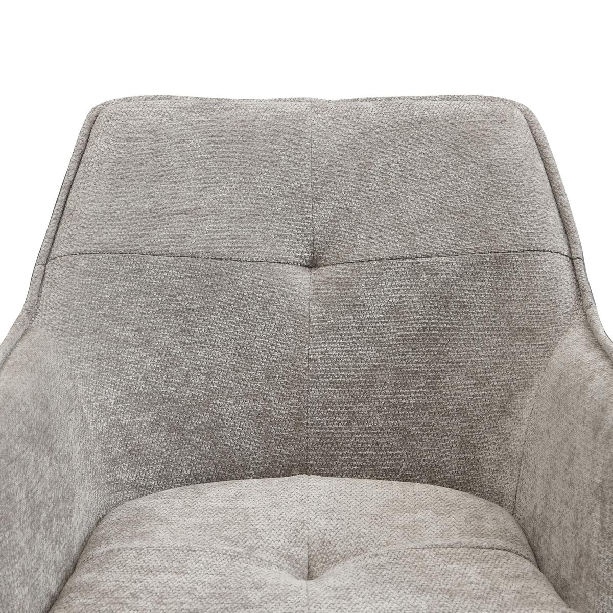 Armlehnstuhl Aurelia Dunkelgrau/Schwarz B: 57 cm - Dunkelgrau/Schwarz, MODERN, Textil/Metall (57/82/61cm) - Livetastic