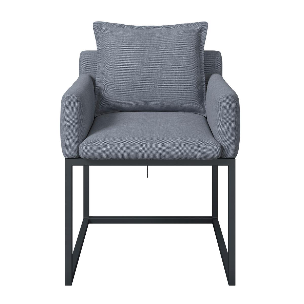 Gartensessel Julia - Alufarben/Grau, MODERN, Textil/Metall (58/85/55cm) - Beldano