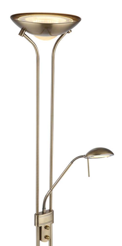 LED-Deckenfluter 59040a - Messingfarben, Basics, Glas/Metall (25,5/180cm) - Globo