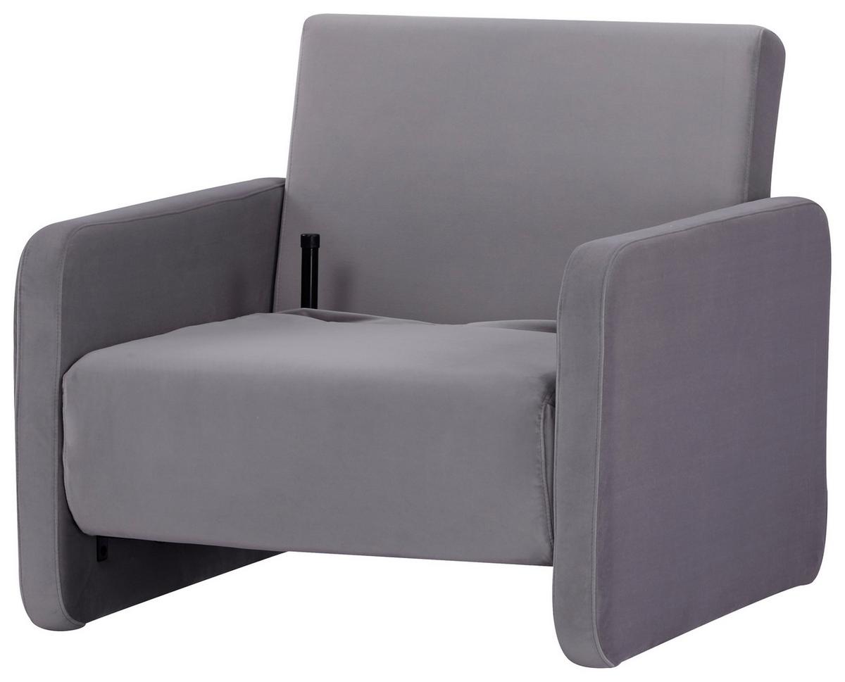 Polstersessel Mit Armlehnen York Stoffbezug Grau - Schwarz/Grau, Design, Holz/Textil (93/83/85cm) - Livetastic