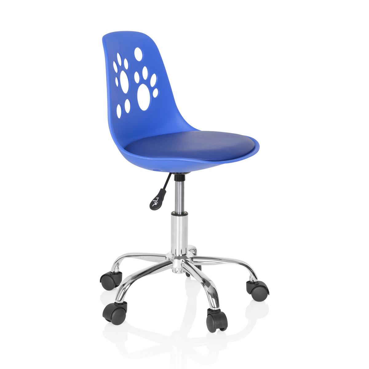 Jugenddrehstuhl Fancy I Blau Tiermuster - Blau, MODERN, Kunststoff/Textil (40/72-82/44cm) - MID.YOU