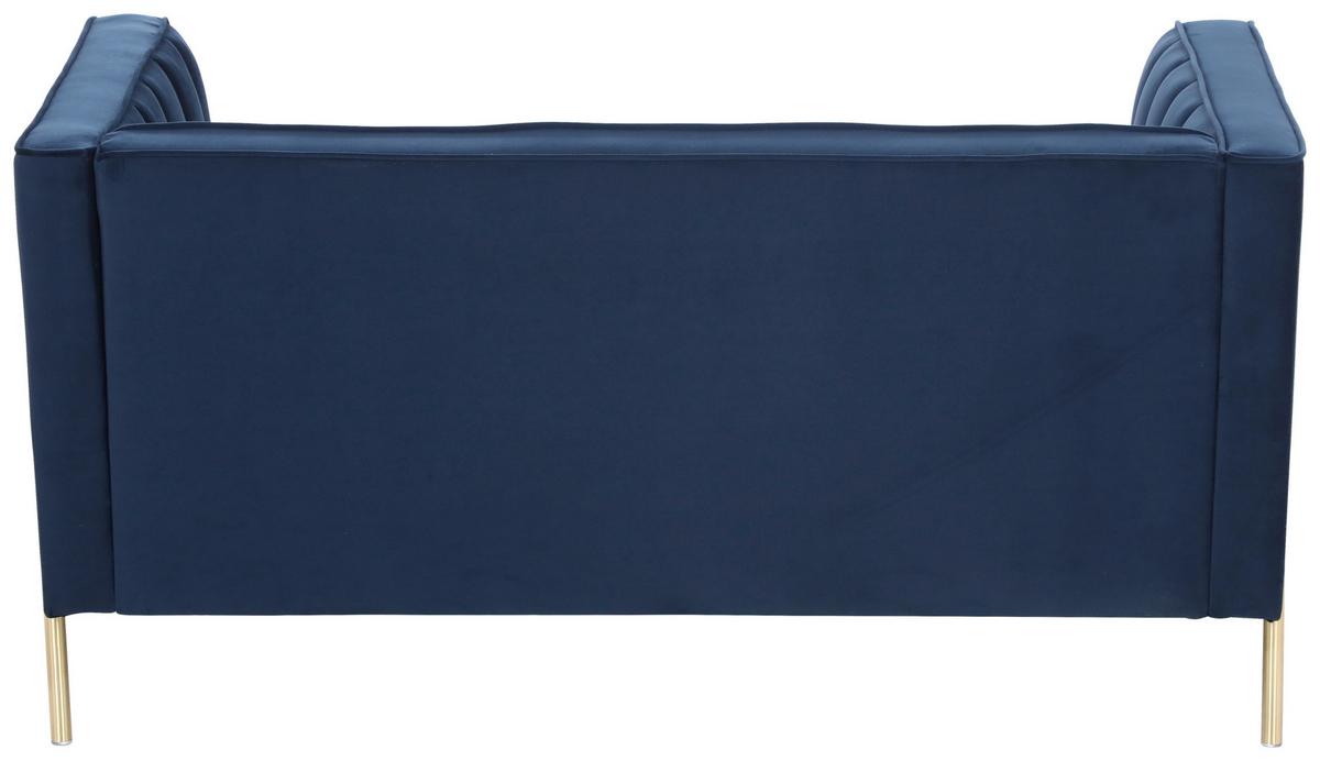 2-sitzer-sofa Sono - Blau/Goldfarben, Design, Textil (144/75/85cm) - Livetastic