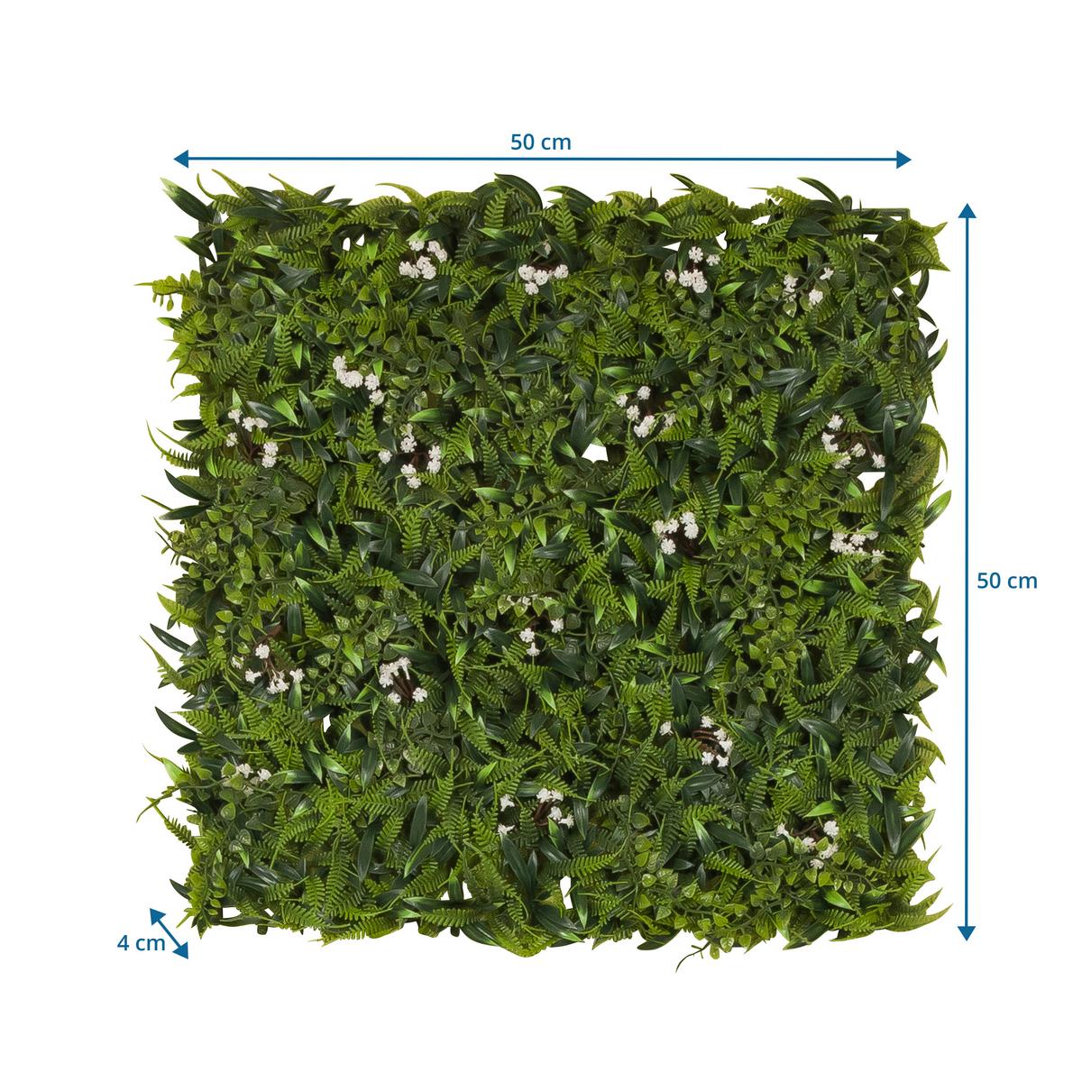 Pflanzenpaneel More Green I - Grün, Basics, Kunststoff (50/50/4cm) - MID.YOU