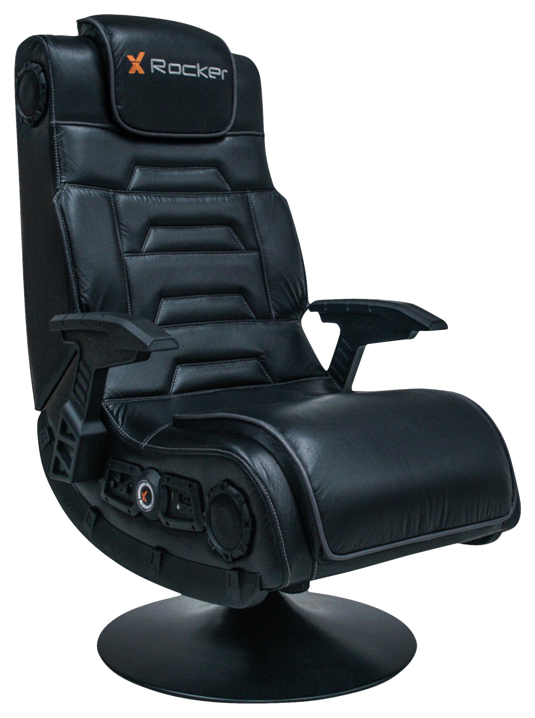 Gamingsessel Schwarz, L: 62 cm - Schwarz, MODERN, Leder/Kunststoff (62cm) - X Rocker