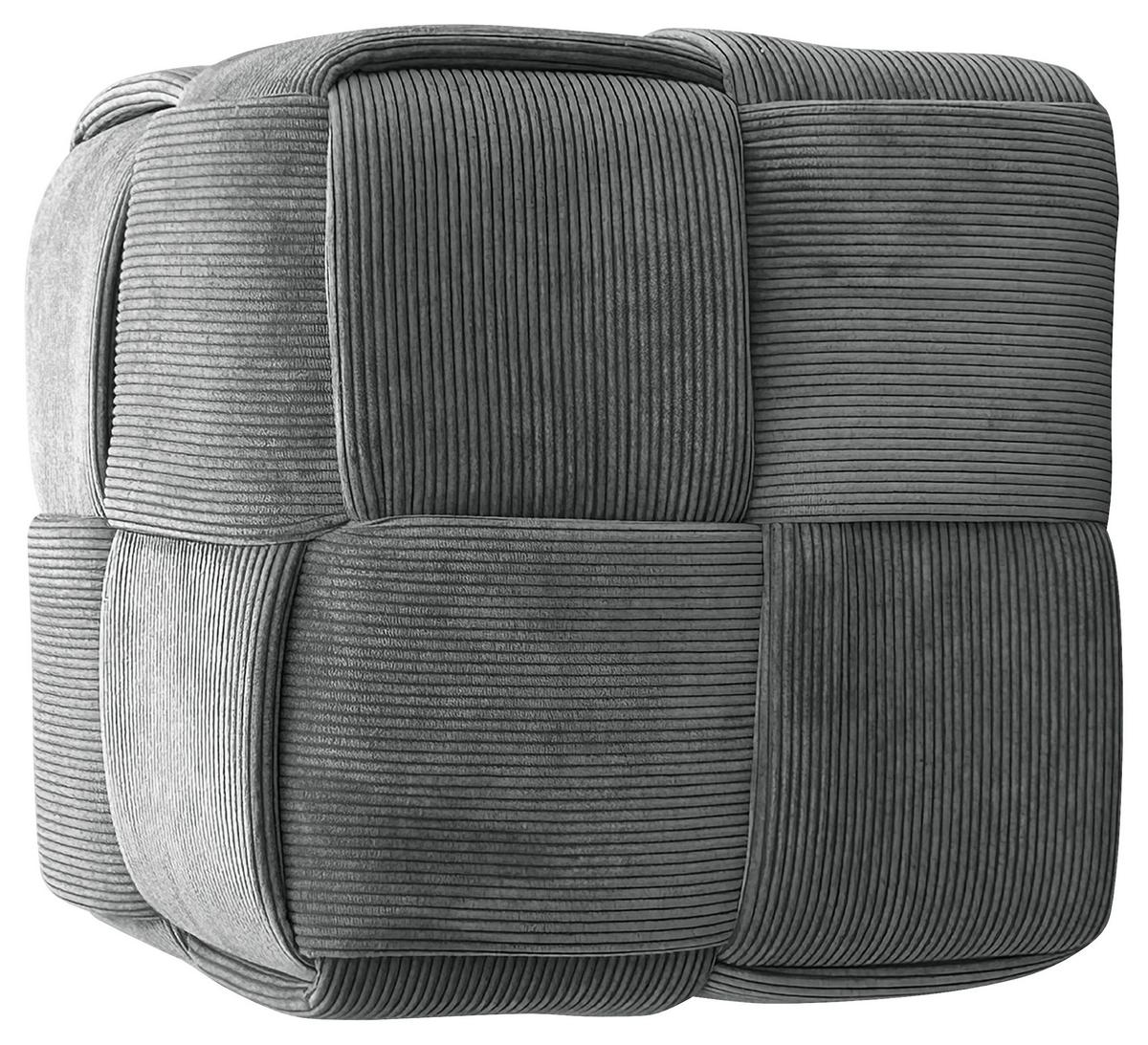 Pouf Urban Grau Gepolstert - Grau, Design, Textil (40/41/40cm) - MID.YOU