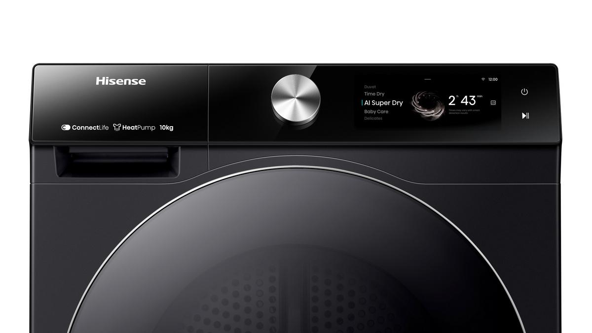 Wärmepumpentrockner Dh7s107bb - Schwarz, Basics, Glas/Kunststoff (59,5/84,5/64cm) - Hisense