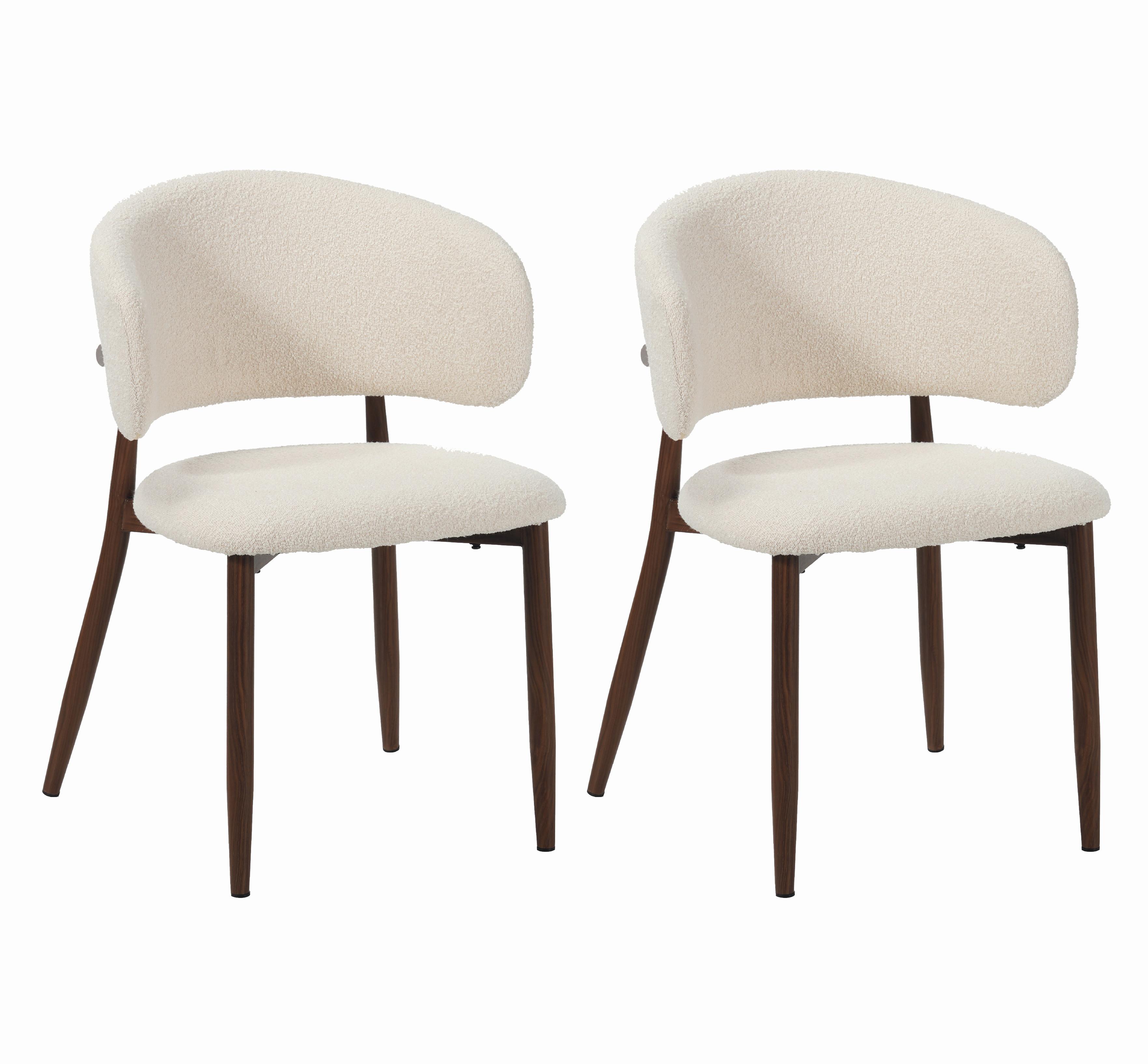 STUHL-SET YUKa Elfenbein B: 54cm - Elfenbein, MODERN, Textil/Metall (54/79/54cm) - Livetastic