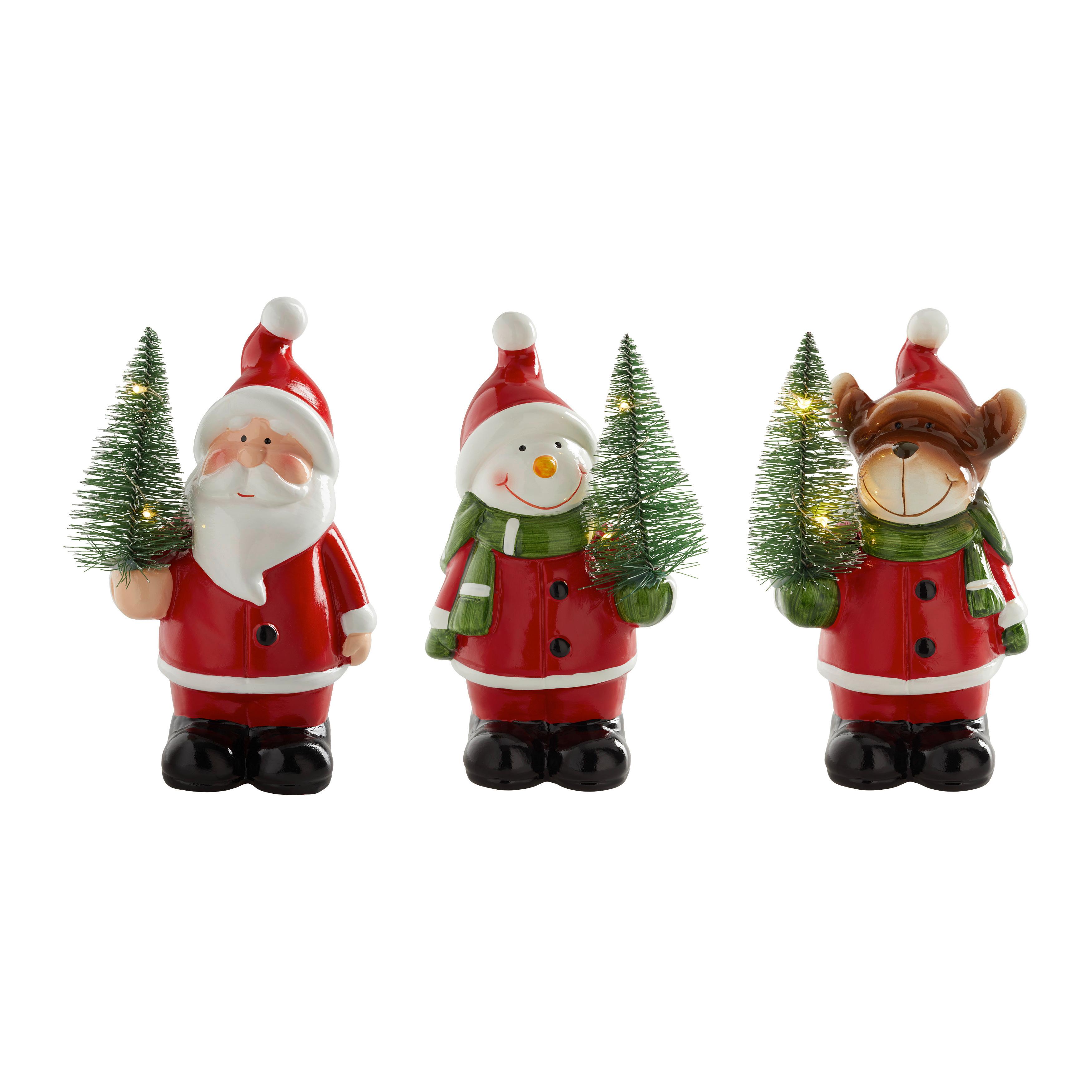 dekorační LED svítidlo FRIEDRICH-PAZ,včet.2xLR44 bat. - bílá/černá, Konvenční, keramika (9.5/14.5cm) - Modern Living