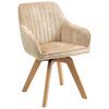 Armlehnstuhl Hanna Beige, Sitzfl. 180° Drehb. - Beige/Buchefarben, KONVENTIONELL, Holz/Textil (63/83/63cm) - MID.YOU