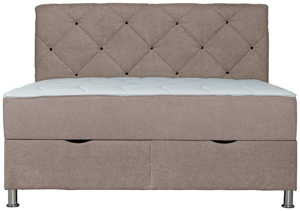Box-ágy Black Diamond - világosbarna, Design, textil (180/200cm) - Modern Living