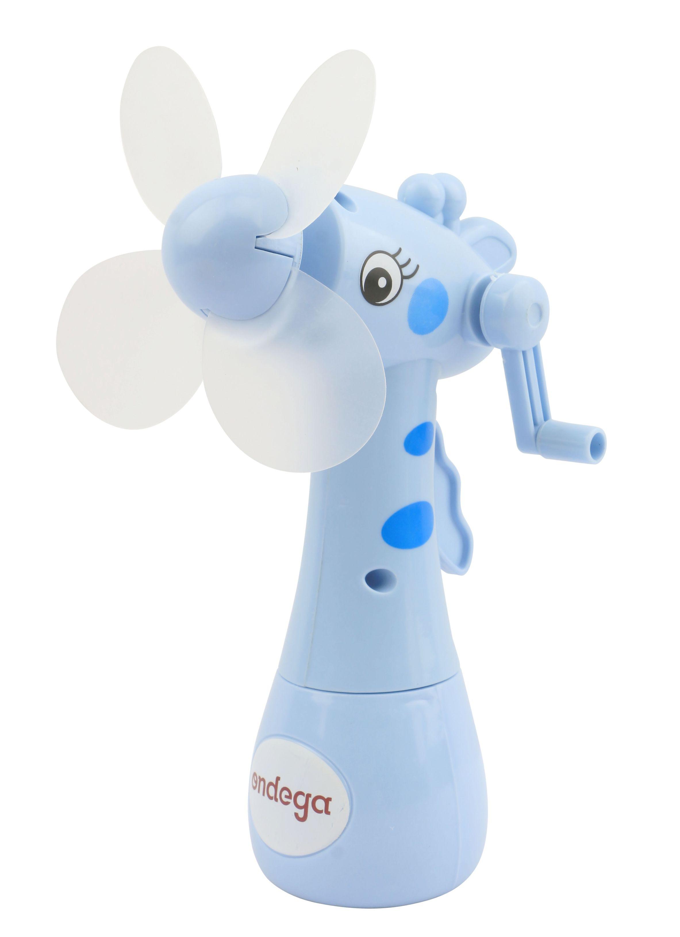 Handventilator Dominik - Blau/Pink, KONVENTIONELL, Kunststoff (10/19cm) - Ondega