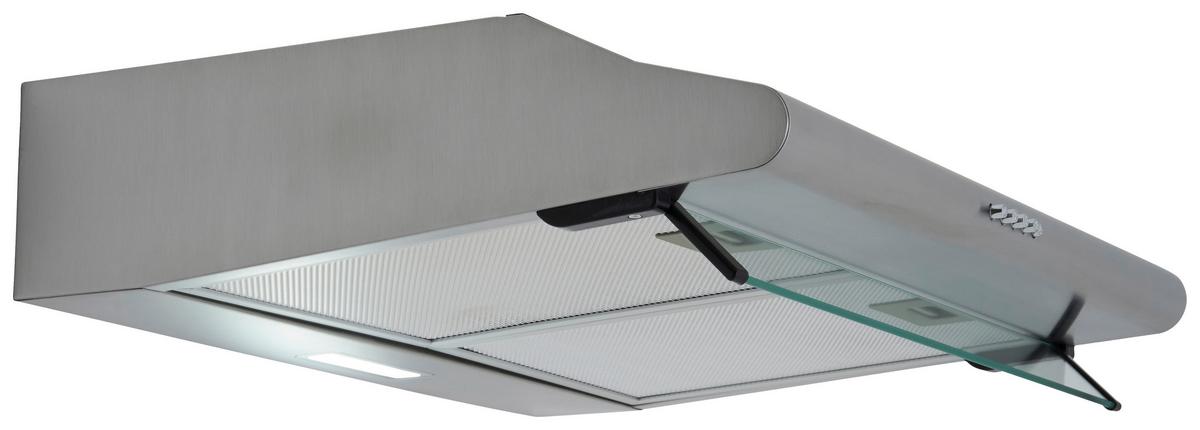 Dunstabzugshaube Tila Edelstahlfarben B: 60 Cm, Led - Edelstahlfarben, Trend, Glas/Metall (60/13/50cm) - Respekta