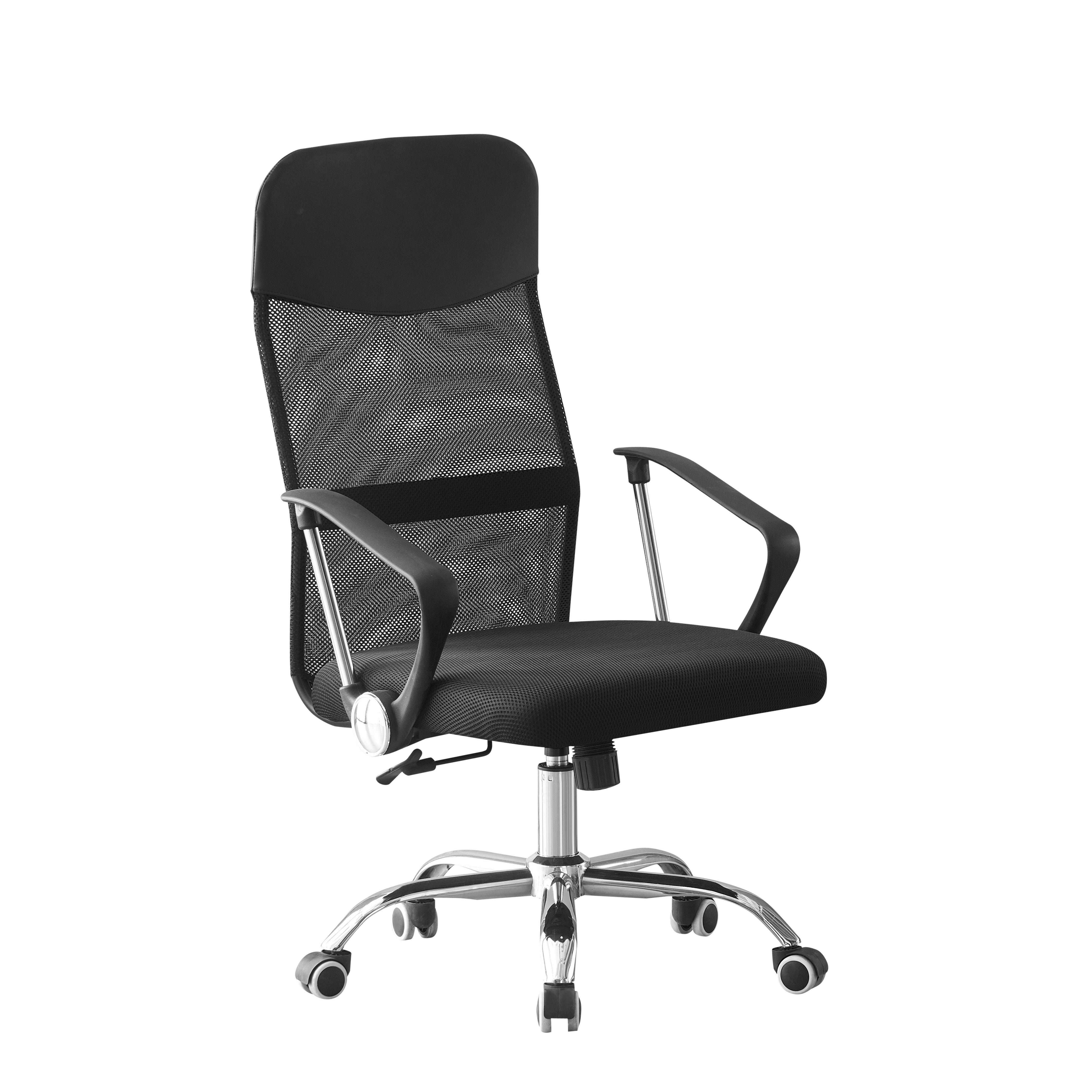 Drehstuhl Grado New - Chromfarben/Schwarz, MODERN, Kunststoff/Textil (60/116/62,5cm)