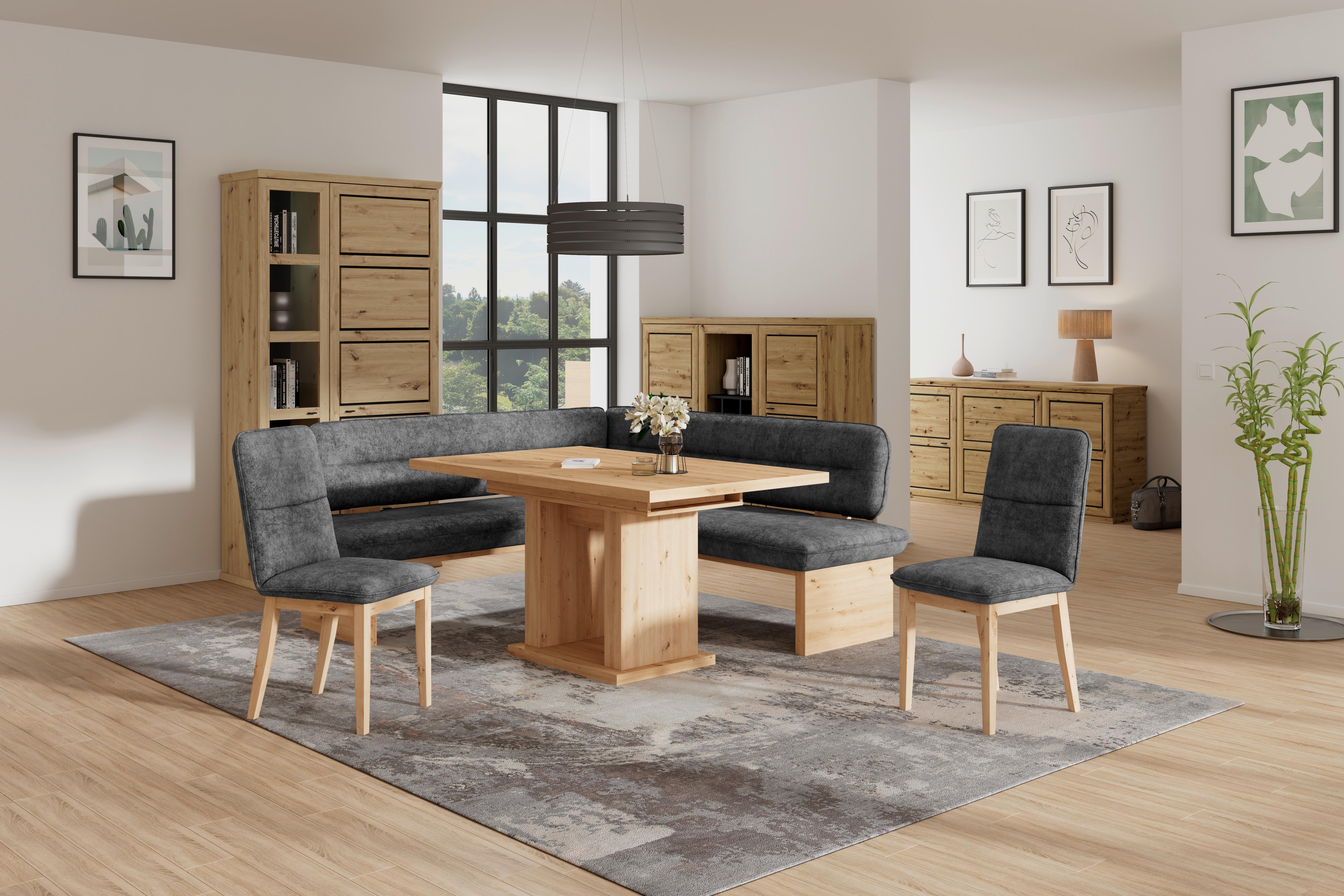 Eckbank Anthrazit Beluna Ii 170x212 Cm - Eichefarben/Anthrazit, KONVENTIONELL, Holz/Textil (170/212cm) - James Wood