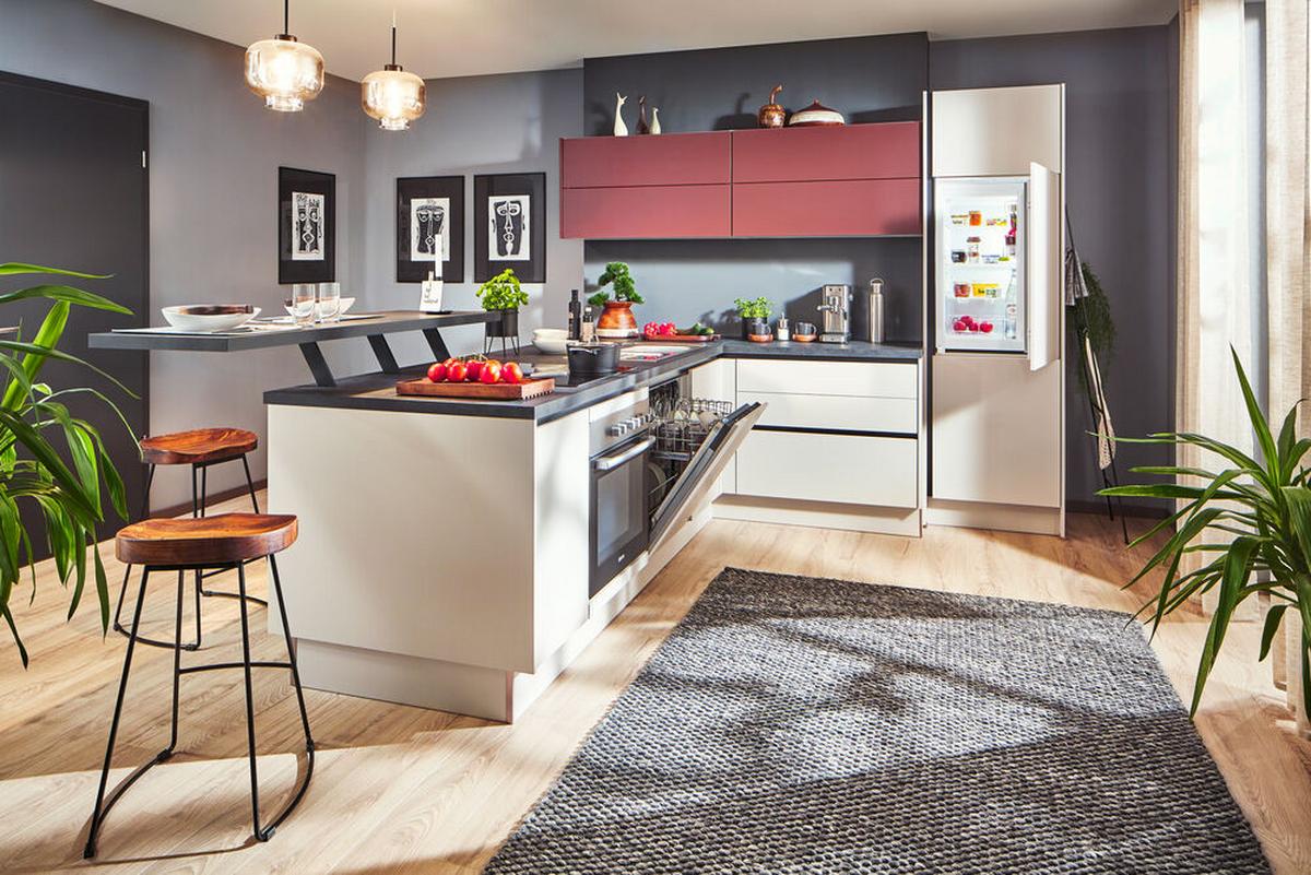 Einbauküchen Pn 210 Frei Planbar Modernes Design - Kaschmir, Holzwerkstoff - Pino